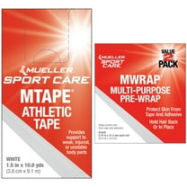 Mueller White Athletic Tape   Prewrap Bundle – Breathable Sports Tape