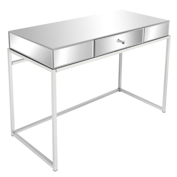 [US IN STOCK] Mirrored Console Table with 3 Drawers for Entryway