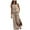 Khaki, variant on 50% Off Clear! Aoujea Dresses for Women 2024 Wedding Guest Dresses Casual Sleeveless O-Neck Solid Fork Opening Dress in Season