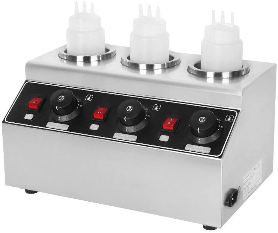 TFCFL Electric Commercial Cheese Sauce Warmer Dispenser Stainless Jam Heat Preservatio