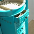 thumbnail image 4 of Hives & Honey Bailey Women's Adult Round Free Standing Jewelry Armoire, Vintage Style, Antique Turquoise, 4 of 12
