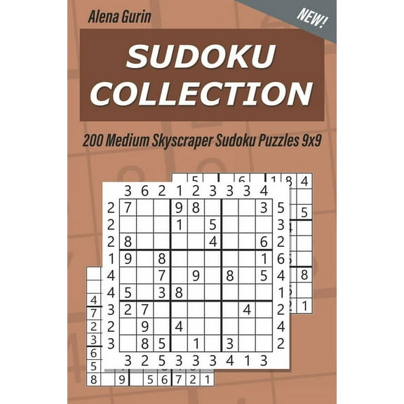 Skyscraper Sudoku Sudoku Collection: 200 Medium Skyscraper Sudoku Puzzles 9x9, Book 91, (Paperback)