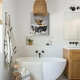 thumbnail image 4 of WFSposter Farmhouse Higland Cow In Bathtub Hello Sweet Cheeks Wall Art Decor Rustic Country Pictures Prints Painting Posters Framed Canvas Quotes For Living Dining Room Bathroom Home Wall Art Decor, 4 of 6