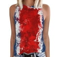 thumbnail image 2 of Alkepwun American Flag Tank Tops for Women Star Stripe Graphic Tees 4th of July High Neck Vest Patriotic Shirt, 2 of 6