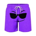 thumbnail image 4 of Niños Pequeños Pantalones de Natación de Color Sólido Impresión Linda de la Expresión Pantalones Cortos de Natación para los Niños, Bolsillo Transpirable Fondo para la Playa de Verano, 4 of 6