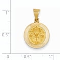 thumbnail image 2 of Beautiful 14k Polished and Satin Confirmation Medal Hollow Pendant, 2 of 2