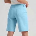 thumbnail image 6 of Bermuda Golf Shorts For Women Quick Dry Active Shorts Knee Length High Waisted Elastic Short Pant Baggy Relaxed Fit Lounge Breathable Sweat-Pant - (Above Knee-Length Style), 6 of 8