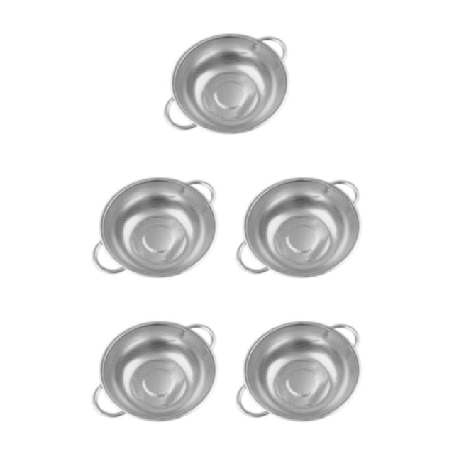 mmirethe Stainless Steel Sink Dish Drying Rack Organizer Drain Sink Plastic Basket Silver 8.86 Inch 5Set