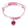 thumbnail image 5 of Pebbuoy Pet Collar Adjustable Dog Bow Neck Circle Stylish Exquisite Heart Pendant Cat Neck Strap Pet Accessory, 5 of 8