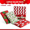 thumbnail image 5 of Joyfy 12 Pcs 14" x 9.5" x 2" Christmas Shirt Gift Boxes with Lids for Presents, Large Robe Cardboard Boxes, 4 Designs Decorative Box for Clothes, Xmas Birthday Holiday Wedding Gift Wrapping Decor, 5 of 9