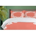 thumbnail image 4 of Ambesonne Spring Duvet Cover Set, Monochrome Botany Wreath, 2-Calking, Salmon and White, 4 of 7