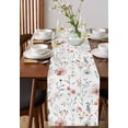 thumbnail image 4 of Pink Floral Table Runner 70 Inches, Farmhouse Watercolor Spring Flowers Herbs Bed Runner Dresser Scarves Tabletop for Indoor Outdoor Parties/Ceremony/Banquet, 13" x 70", 4 of 8