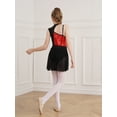 thumbnail image 2 of Aislor Kids Girls Contemporary Latin Jazz Dance Costume Lyrical Dress 4-14 A Red 6, 2 of 7