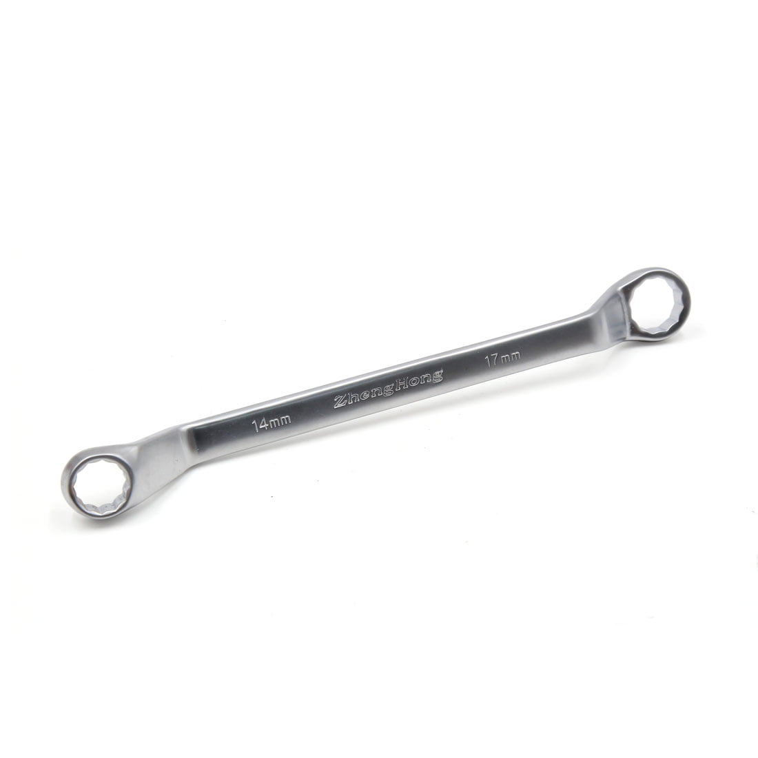 Ucland Chrome Plated Metal 14mm x 17mm Dual Open End Wrench Hand Tool 