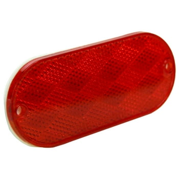 Blazer International 2 Pack Oblong Stick-On Reflectors, Red, BW278SR