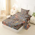 thumbnail image 2 of Homewish Funny Dachshund Dog Twin Sheets,Pretty Flowers Bedding,Brown,3 Pieces,1 Fitted Sheet and 1 Pillowcase, 2 of 6
