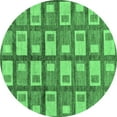 thumbnail image 1 of Ahgly Company Indoor Round Abstract Emerald Green Modern Area Rugs, 8' Round, 1 of 4