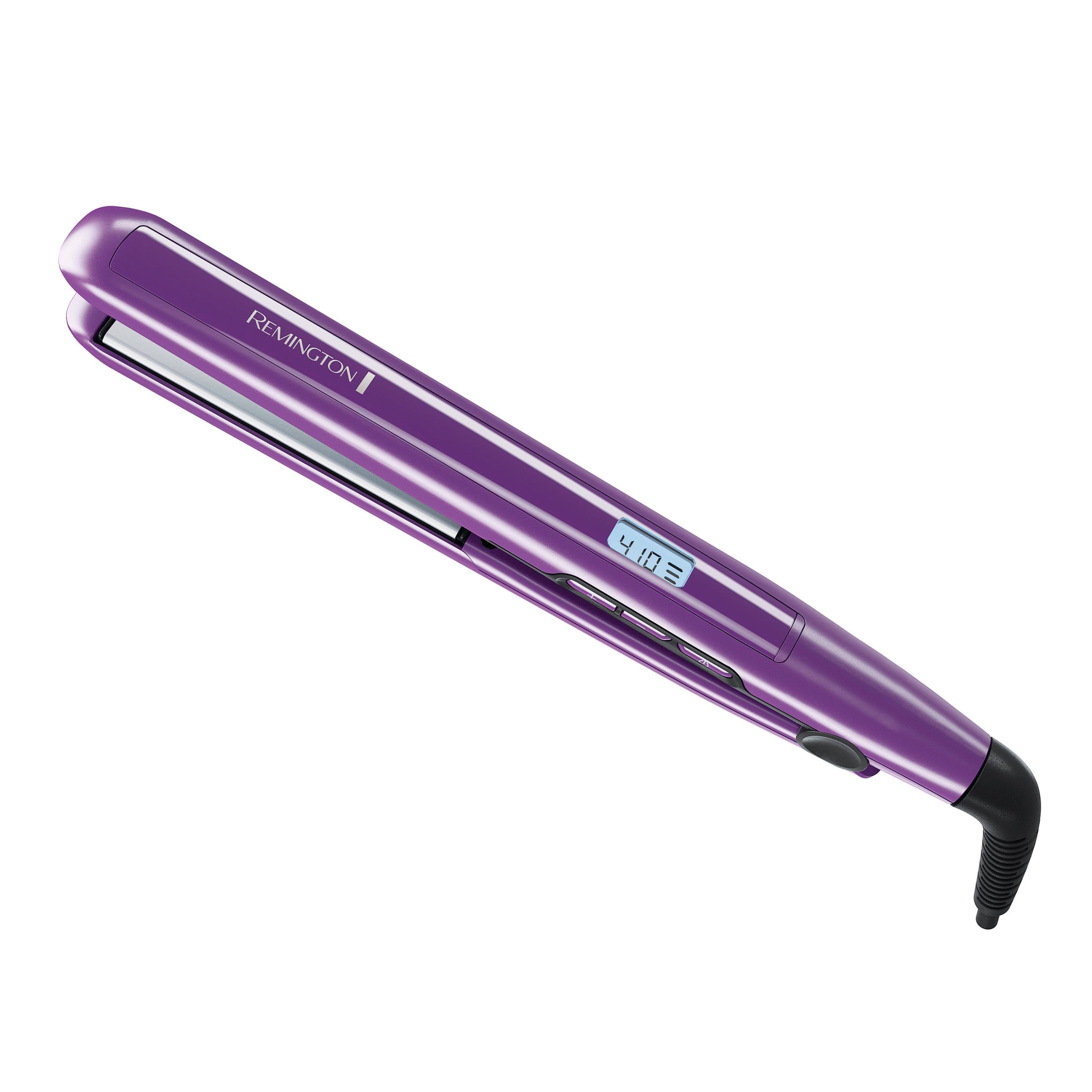 Remington S5500 1' Anti-Static Flat Iron with Floating Ceramic Plates and Digital Controls, Hair Straightener, Purple