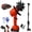 RED-B, variant on 2-in-1 Cordless Tiller & Cultivator with Extension Pole, Battery Powered Handheld Garden Tiller, Electric Mini Rototiller, Rechargeable Soil Cultivator for Lawn, Vegetable Garden, Greenhouse (BLACK-A