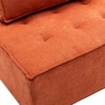 thumbnail image 3 of Williamspace Accent Sofa Chair,Upholstered Leisure Lazy Chair,Modern Square Floor Sofa Single Couch with Removable Pillow for Living Room Bedroom,Orange, 3 of 7