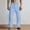 (Casual 71)Light Blue, variant on DayScoop Men Solid Color Pants Casual Slacks Fashion Straight Type Beach Workwear Full Length Trousers