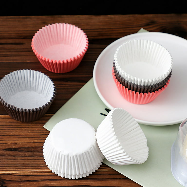 Cupcake Liners - Standard Size Cupcake Wrappers to Use for Pans or Carrier or on Stand - White Paper Baking Cups Pack of 600 - White, Size: 600Pack
