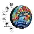 thumbnail image 4 of Rateoe Floral Truck Welcome Pattern Tire Cover Wheel Protectors Weatherproof Wheel Covers Universal Fit for Trailer Rv SUV Truck Camper Travel Trailers Accessories-14 inch, 4 of 6