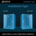 thumbnail image 4 of DreamLine Unidoor-X 47 in. W x 72 in. H Frameless Hinged Shower Door in Satin Black, 4 of 13