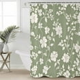 thumbnail image 2 of Small Stall Shower Curtain 36x78 Inch Narrow Half Size White Spring Floral Bath Curtains Bathroom Decor Summer Flowers Sage Green Pastoral Waterproof Fabric Shower Curtain Set with Hooks 36 Inch, 2 of 6