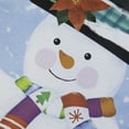 thumbnail image 6 of Blue and White Happy Snowman Welcome Outdoor House Flag 28" x 40", 6 of 7