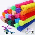 thumbnail image 2 of 50/100 piezas de 30 cm de tallos de chenilla limpiadores en barra juguetes educativos para niños hechos a mano tallos de chenilla coloridos tubos para suministros de manualidades DIY, 2 of 5