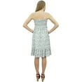 thumbnail image 6 of Bimba Women's Rayon Short Casual Dress Off White Shibori Printed Dresses - 4, 6 of 6