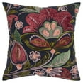 thumbnail image 1 of HomeRoots 403363 Jacobean Floral Appliqued Throw Oreiller&44; Noir & Multi, 1 of 1