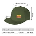 thumbnail image 2 of DouZhe Flat Brim Cap Snapback Hat, Romantic Welcome Sign Prints Adjustable Green Adult Baseball Cap, 2 of 6