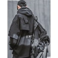 thumbnail image 2 of Niepce Inc Japanese Streetwear Black Hooded Men's Techwear Windbreaker, 2 of 11
