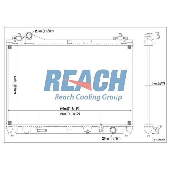 REACH 41-2920 Radiator for 10-06 Suzuki Grand Vitara, Automotive Radiator Replacement Part