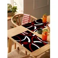 thumbnail image 5 of Geometric Circle Modern Art Red Placemat for Dining Table Tableware Mats Kitchen Dish Mat Pad 4/6pcs Table Mat Home ration, 5 of 7
