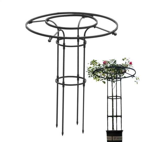 Ridecle Garden Climbing Trellis Vertical Flower Support Frame Vertical Garden Metal Umbrella Trellis Tower Frame for Climbing Plants and Flowers expert