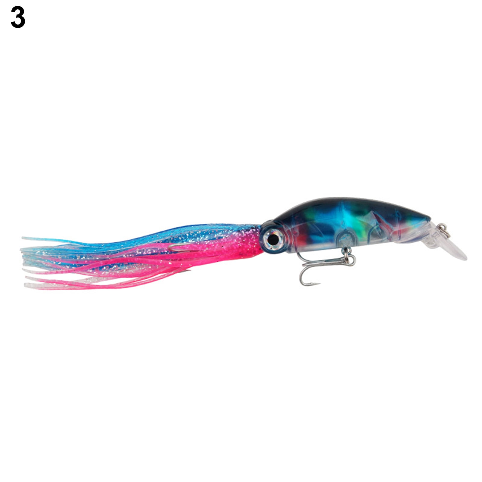 Yoone 18cm 17 6g Squid Lure Floating Vivid Abs High Strength Bicyclic Fishing Lure For Saltwater Walmart Com