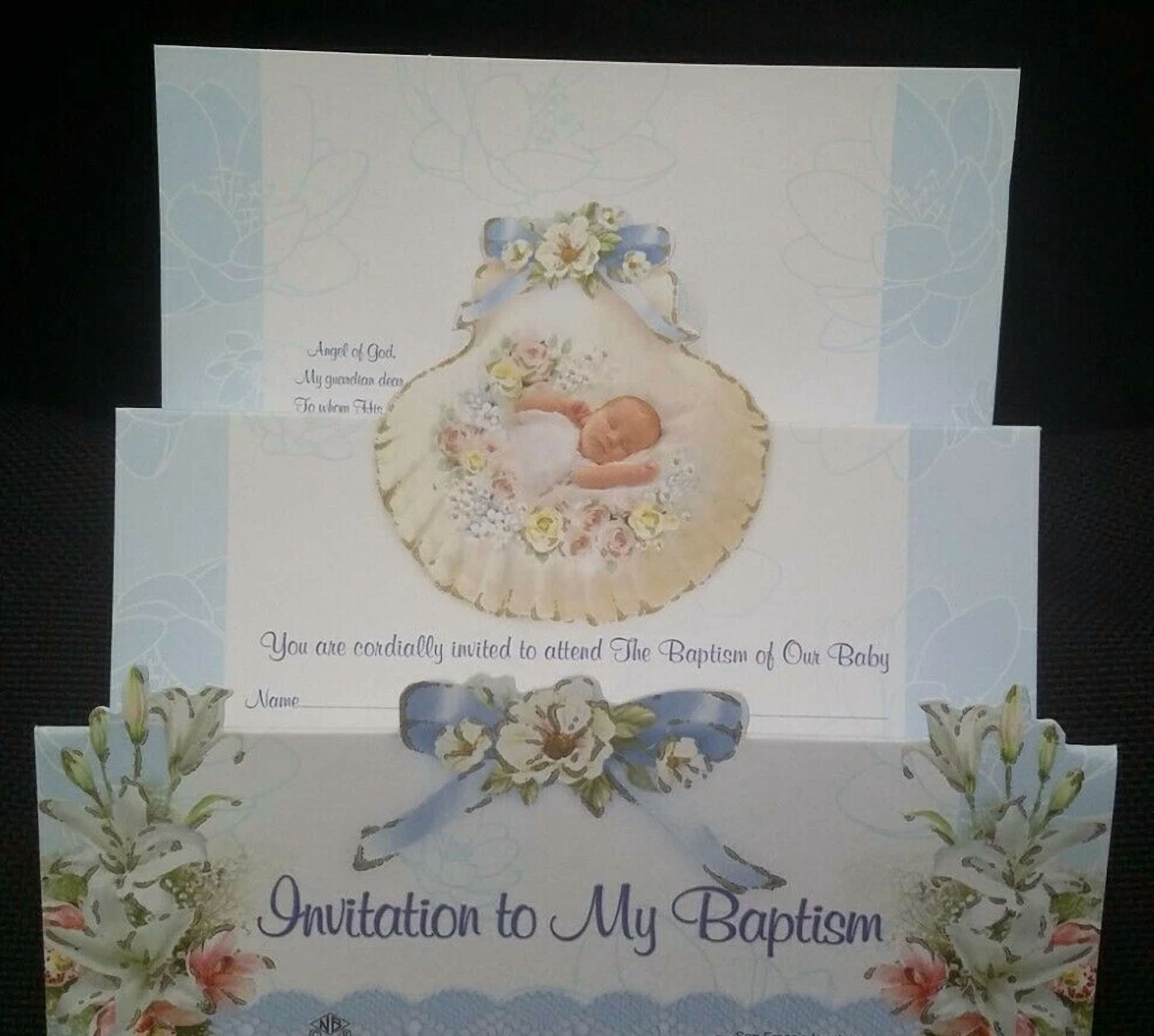 BUTTERFLY- Baptism, Christening Invitations, Party Favors, Boy, English, Invitaciones