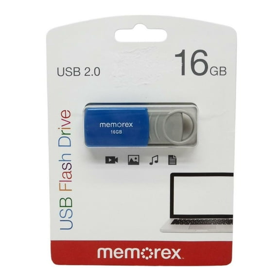Memorex 16GB Flash Drive USB 2.0 - Blue (32020001621)