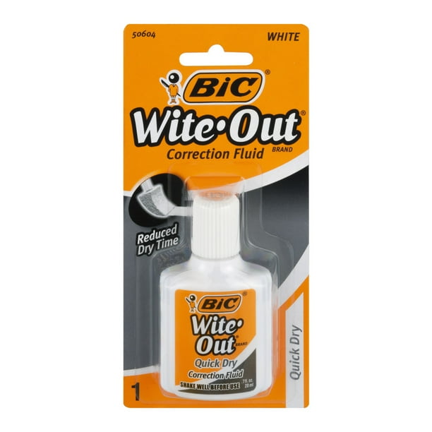 Bic WiteOut Quick Dry Correction Fluid0.7 Oz 1 Pk