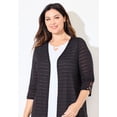 thumbnail image 2 of Catherines Women's Plus Size Shadow Stripe Cardigan, 2 of 6