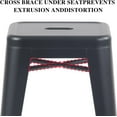 thumbnail image 4 of Dkelincs 30 Inch Metal Bar Stools Set of 4 Modern Counter Height Kitchen Bar Chair Backless Stackable Chair, Black, 4 of 8