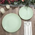 thumbnail image 6 of Balsa Circle 10 Round 10" Sage Green Glossy Disposable Salad Dinner Plastic Plates Gold Trim Party Events Decorations, 6 of 8