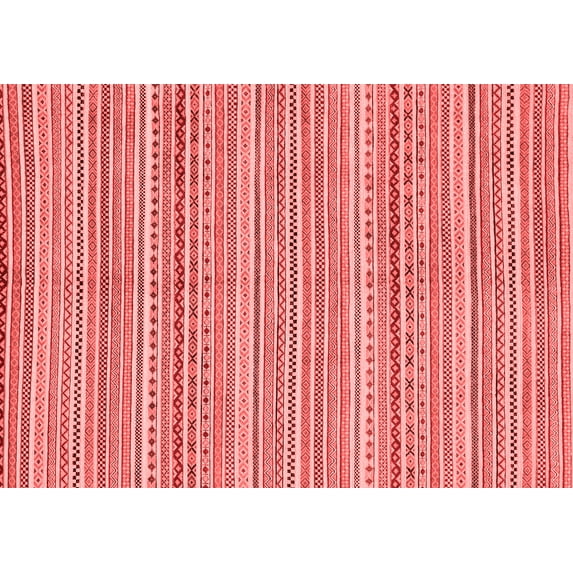 Ahgly Company Machine Washable Indoor Rectangle Abstract Red Modern Area Rugs, 6' x 9'