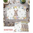 thumbnail image 6 of Easter Placemats Set of 6, Bunny Rabbit Easter Egg Placemat for Dining Table Decorations, Spring Flowers Place Mats, Spring Table Mats for Kitchen Dinner Seasonal Holiday Party Decor, 6 of 6