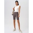 thumbnail image 7 of IDOPIP Women Twist Back Workout Top with Built in Bra Cap Sleeve Pilates Yoga Crop Open Back Sports Top Athletic Gym Tight Shirt, 7 of 7