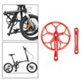 thumbnail image 1 of Juego de bielas de bicicleta, bielas de bicicleta de montaña de aleación de aluminio hueco integral de una sola 45/447/53/56 / 58T de Rojo 56T Soledad Bicicleta Crankaet, 1 of 10