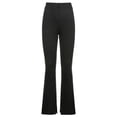thumbnail image 2 of Diconna Femmes Mode Couleur Unie Taille Haute Fendue Slim Fit Pantalon, 2 of 4